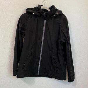 Free Country Black Full Zip Women's Soft Shell Hooded Jacket Fleece Lined